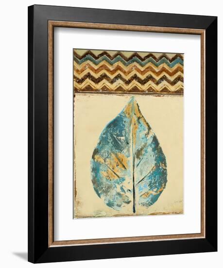 Chevron Leaf II-Patricia Pinto-Framed Premium Giclee Print