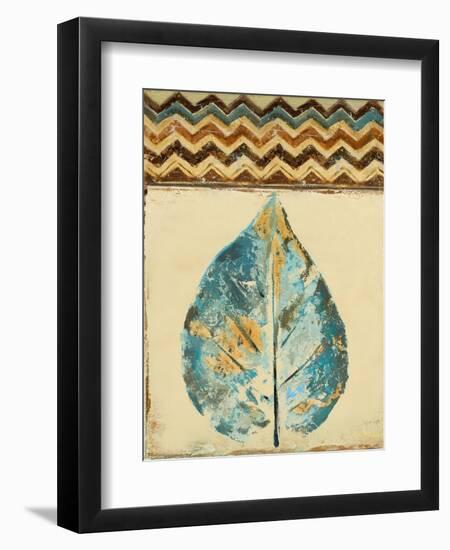Chevron Leaf II-Patricia Pinto-Framed Premium Giclee Print