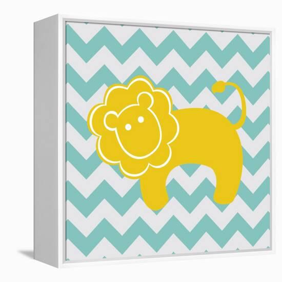 Chevron Lion-N. Harbick-Framed Stretched Canvas