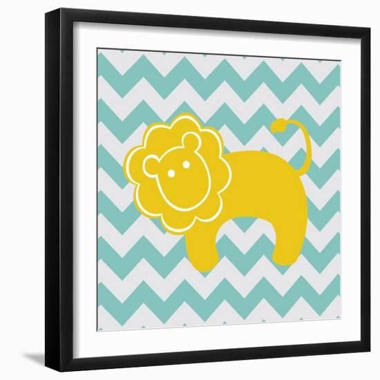 Chevron Lion-N. Harbick-Framed Premium Giclee Print