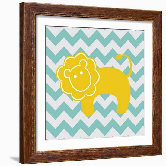 Chevron Lion-N. Harbick-Framed Art Print