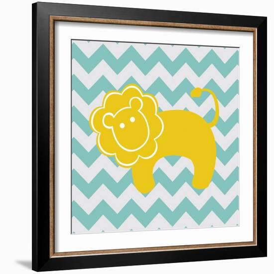 Chevron Lion-N. Harbick-Framed Art Print