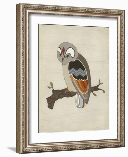 Chevron Owl II-Erica J. Vess-Framed Art Print