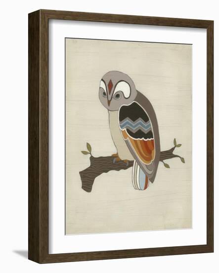 Chevron Owl II-Erica J. Vess-Framed Art Print