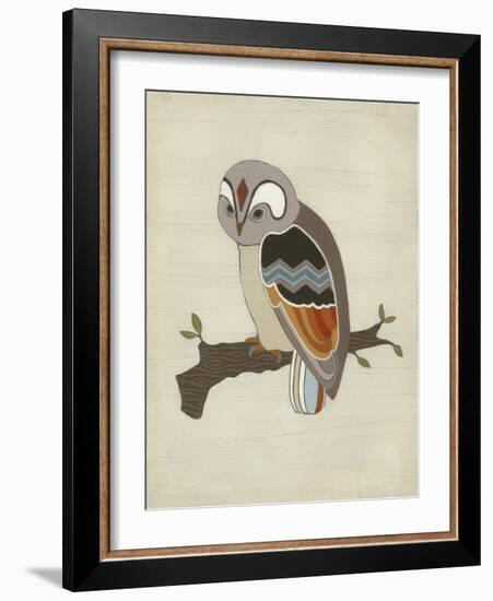 Chevron Owl II-Erica J. Vess-Framed Art Print