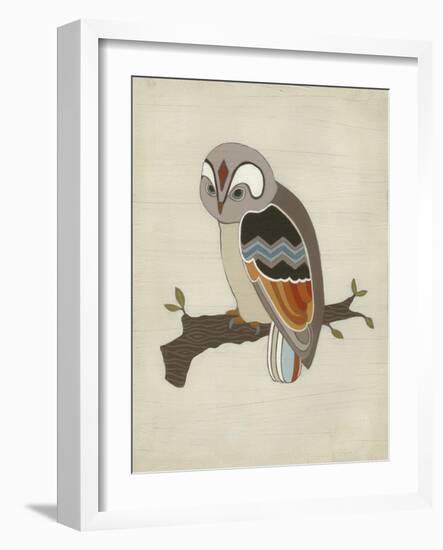 Chevron Owl II-Erica J. Vess-Framed Art Print