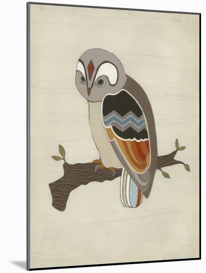 Chevron Owl II-Erica J. Vess-Mounted Art Print