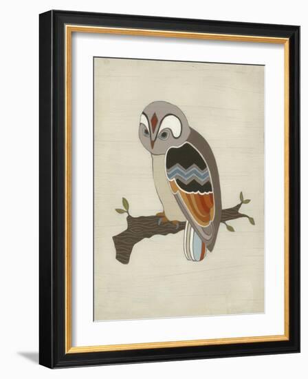 Chevron Owl II-Erica J. Vess-Framed Art Print