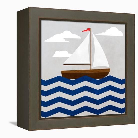 Chevron Sailing I-SD Graphics Studio-Framed Stretched Canvas