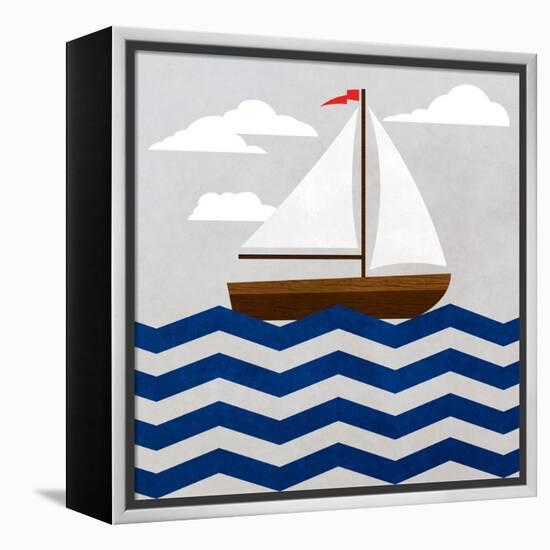 Chevron Sailing I-SD Graphics Studio-Framed Stretched Canvas