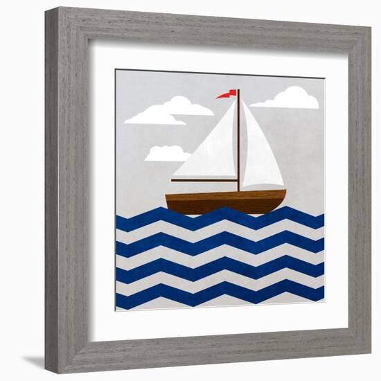 Chevron Sailing I-SD Graphics Studio-Framed Art Print