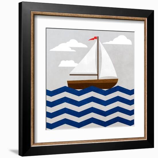 Chevron Sailing I-SD Graphics Studio-Framed Art Print