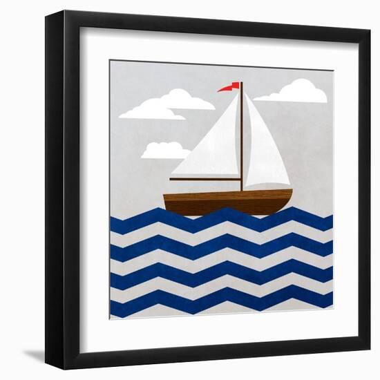 Chevron Sailing I-SD Graphics Studio-Framed Art Print