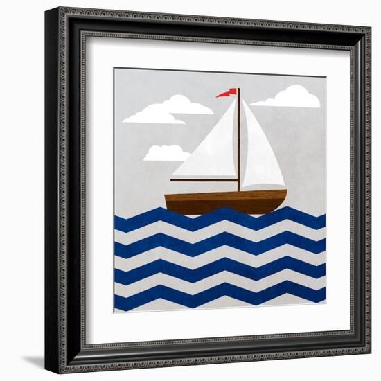 Chevron Sailing I-SD Graphics Studio-Framed Art Print