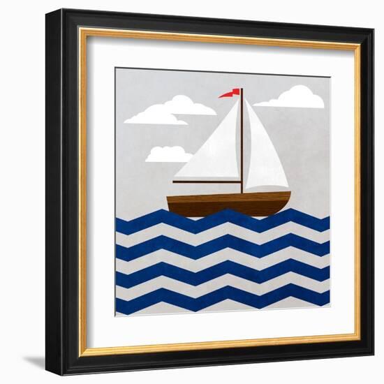 Chevron Sailing I-SD Graphics Studio-Framed Art Print