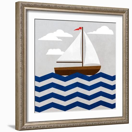 Chevron Sailing I-SD Graphics Studio-Framed Art Print