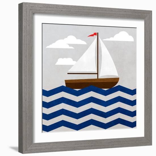 Chevron Sailing I-SD Graphics Studio-Framed Art Print