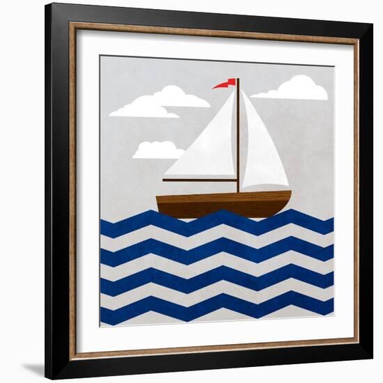 Chevron Sailing I-SD Graphics Studio-Framed Art Print