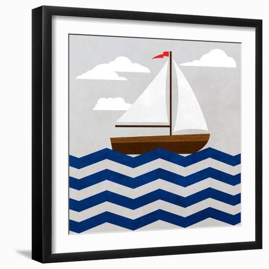 Chevron Sailing I-SD Graphics Studio-Framed Art Print