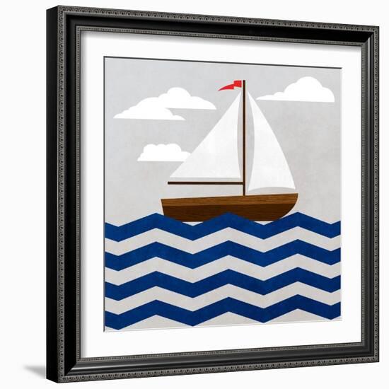 Chevron Sailing I-SD Graphics Studio-Framed Art Print