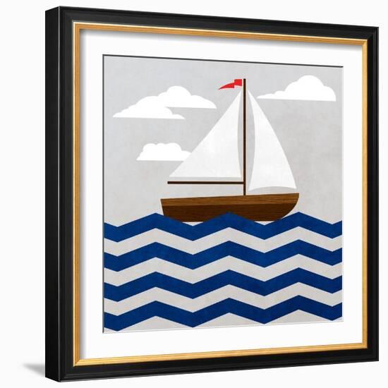 Chevron Sailing I-SD Graphics Studio-Framed Art Print