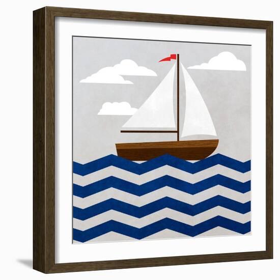 Chevron Sailing I-SD Graphics Studio-Framed Premium Giclee Print