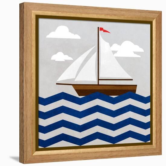 Chevron Sailing II-SD Graphics Studio-Framed Stretched Canvas