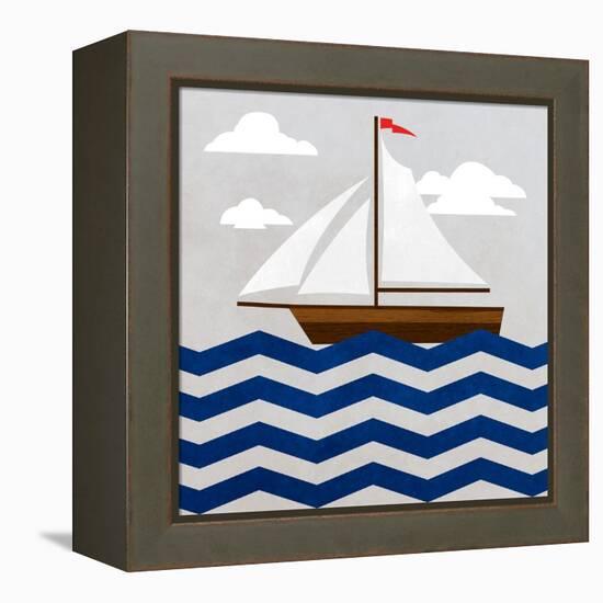 Chevron Sailing II-SD Graphics Studio-Framed Stretched Canvas