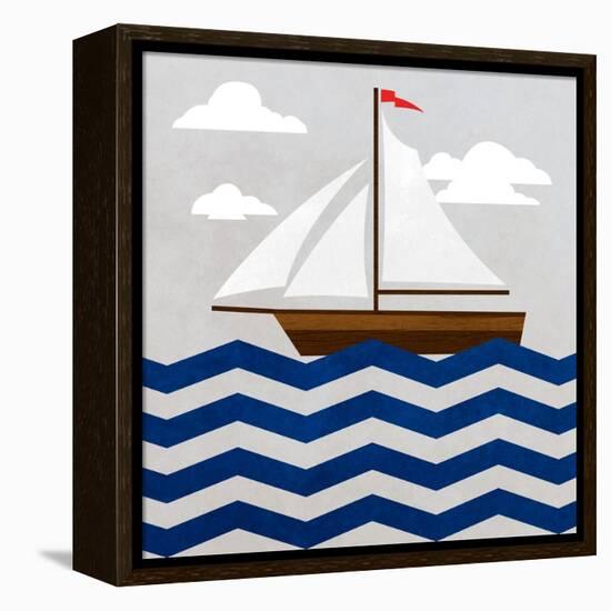 Chevron Sailing II-SD Graphics Studio-Framed Stretched Canvas