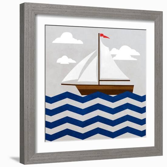 Chevron Sailing II-SD Graphics Studio-Framed Art Print