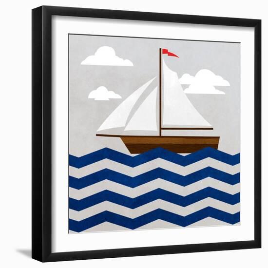 Chevron Sailing II-SD Graphics Studio-Framed Art Print