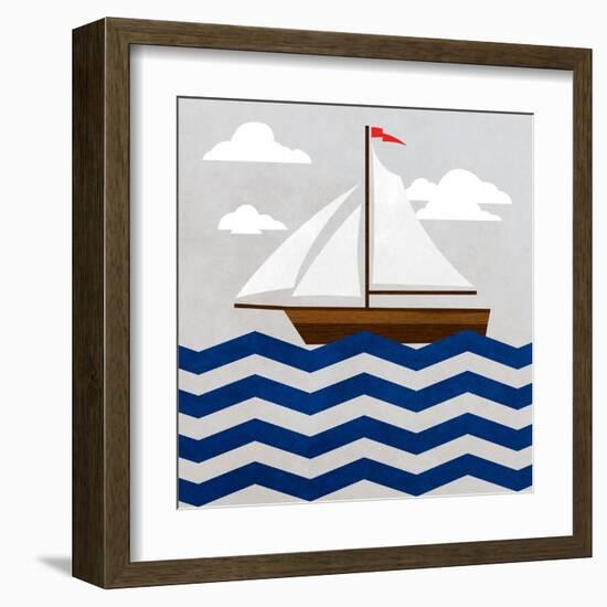 Chevron Sailing II-SD Graphics Studio-Framed Art Print