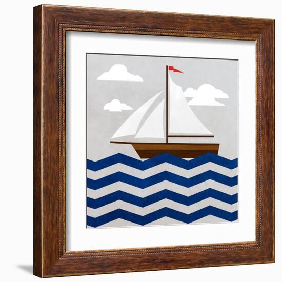 Chevron Sailing II-SD Graphics Studio-Framed Art Print