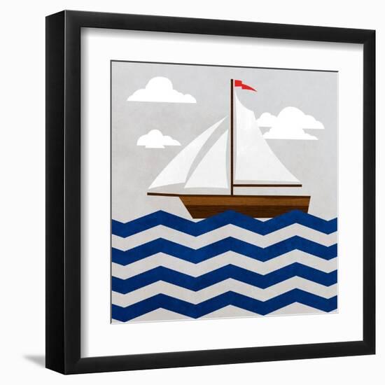 Chevron Sailing II-SD Graphics Studio-Framed Art Print