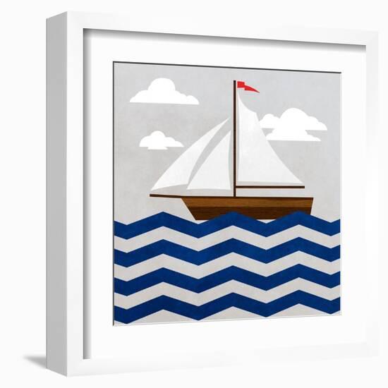 Chevron Sailing II-SD Graphics Studio-Framed Art Print