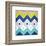 Chevron with Flowers-Irena Orlov-Framed Premium Giclee Print