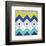 Chevron with Flowers-Irena Orlov-Framed Premium Giclee Print