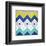 Chevron with Flowers-Irena Orlov-Framed Premium Giclee Print