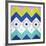 Chevron with Flowers-Irena Orlov-Framed Premium Giclee Print