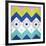 Chevron with Flowers-Irena Orlov-Framed Premium Giclee Print