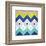 Chevron with Flowers-Irena Orlov-Framed Art Print