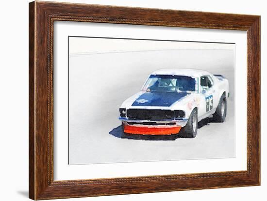 Chevy Camaro Monterey Watercolor-NaxArt-Framed Art Print