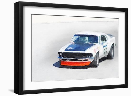 Chevy Camaro Monterey Watercolor-NaxArt-Framed Art Print