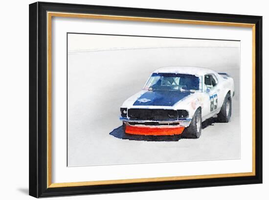 Chevy Camaro Monterey Watercolor-NaxArt-Framed Art Print