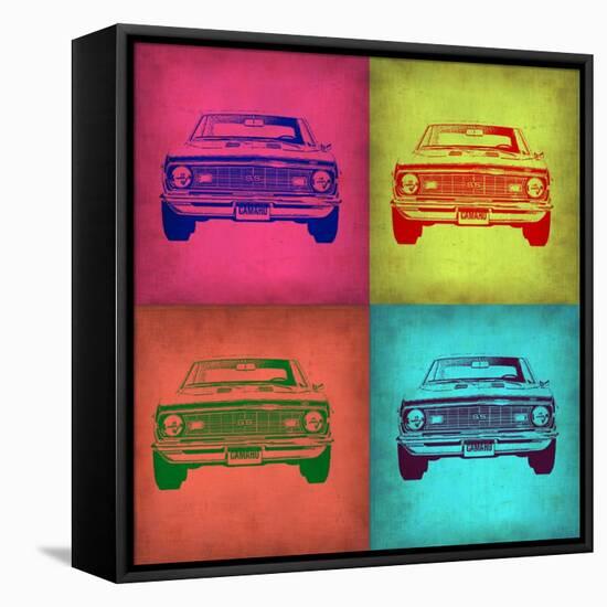 Chevy Camaro Pop Art 1-NaxArt-Framed Stretched Canvas