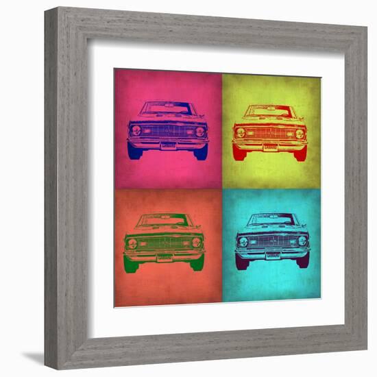 Chevy Camaro Pop Art 1-NaxArt-Framed Art Print