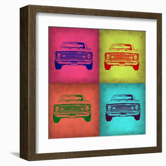Chevy Camaro Pop Art 1-NaxArt-Framed Art Print