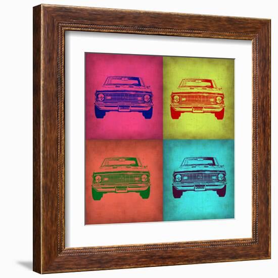 Chevy Camaro Pop Art 1-NaxArt-Framed Art Print