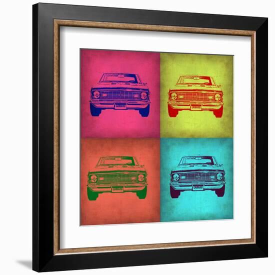 Chevy Camaro Pop Art 1-NaxArt-Framed Art Print