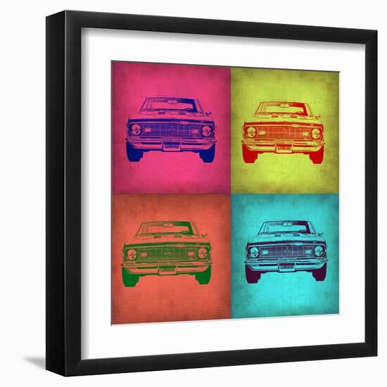 Chevy Camaro Pop Art 1-NaxArt-Framed Art Print